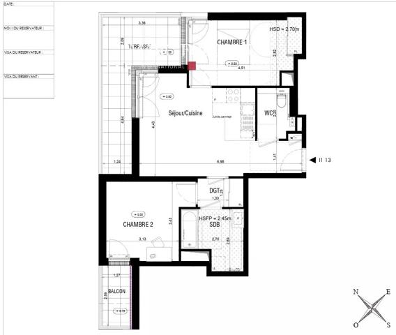Meudon – Appartement 3 pièces neuf avec terrasse et balcon dans une résidence d’exception 1T27