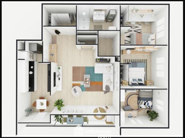 Appartement 81 m² à Marseille 13009