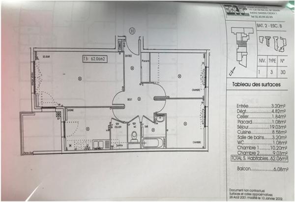 T3 Meuble avec une terrasse et place de parking ILE DE NANTES