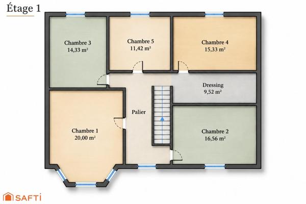5 chambres, 172m2 : famille ou investisseur