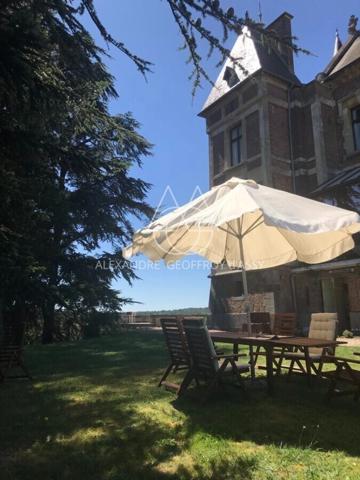 Majestueux château de style Renaissance perché sur un rocher en Suisse Normande.