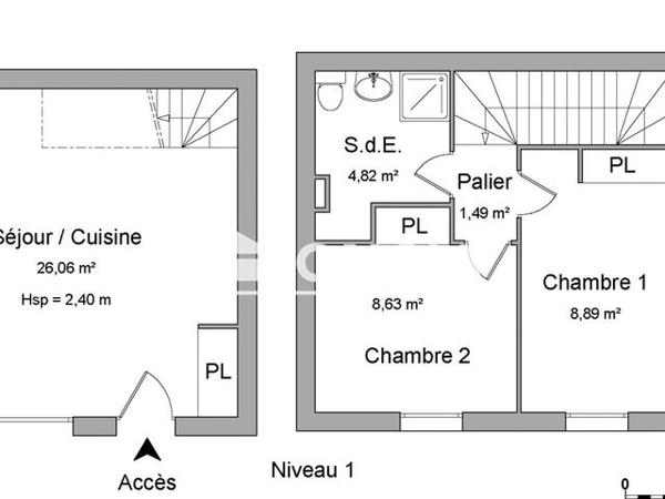 Location Appartement 3 pièces 49.39 m² - 3 RUE DU GENERAL MANGIN Thionville 57100