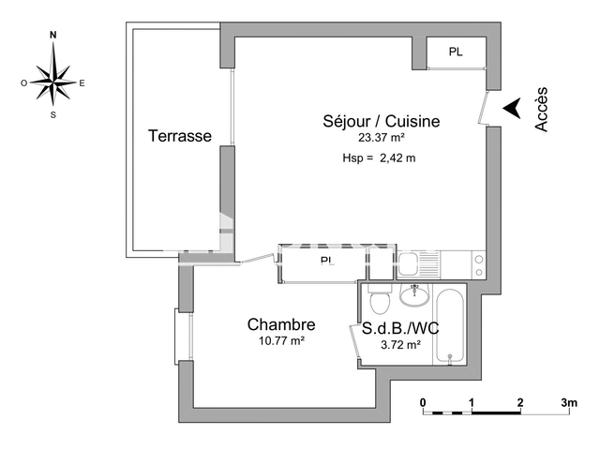 Location Appartement 2 pièces 37.86 m² - 8 AVENUE DU PRES D'ARLAC Fourques 30300
