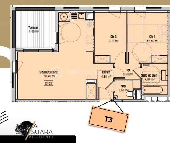 Appartement de 65,40 m²