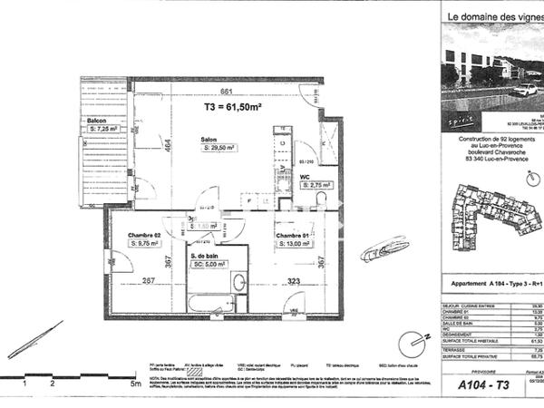 Location Appartement 3 pièces 61.5 m² - BOULEVARD PIERRE CHAVAROCHE Le Luc En Provence 83340