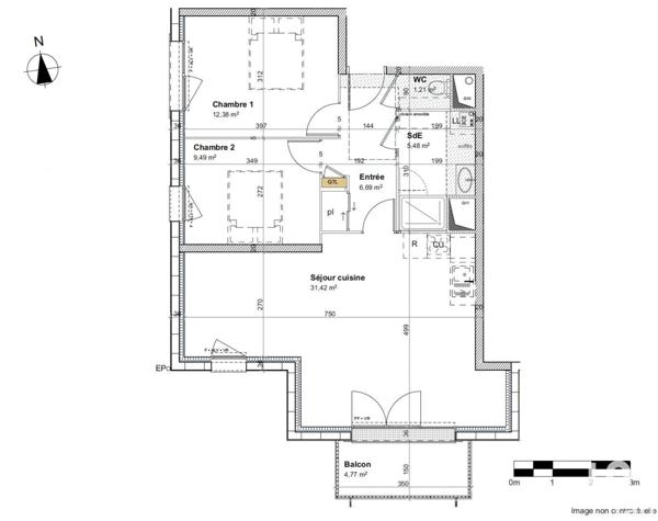 Appartement 3 pièces de 66 m² à Cormelles-le-Royal (14123)