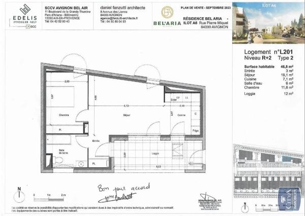 Appartement à louer 2 pièces 46.8m² Avignon (84000)
