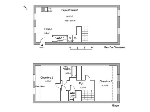 Location Appartement 3 pièces 89.3 m² - 18 RUE PAILLON Saint-etienne 42000