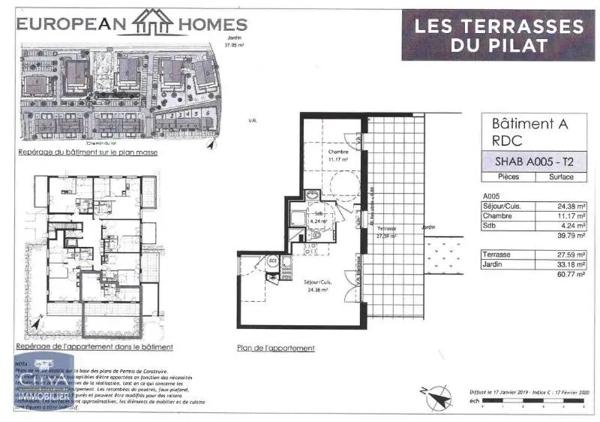 Appartement à louer 2 pièces 39.79m² Chasse-sur-Rhône (38670)