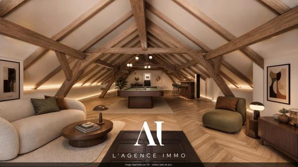 Appartement T4 rénové avec terrasse, balcon, 2 places de parking et combles aménageables  01170 Gex