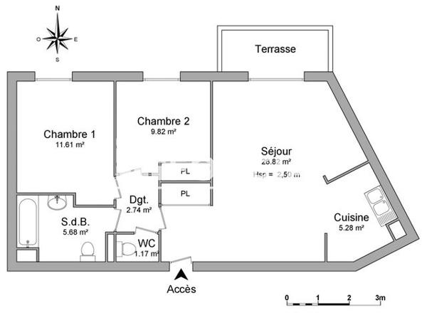 Location Appartement 3 pièces 63.1 m² - 10 RUE DES ECOLES Soisy-sous-montmorency 95230