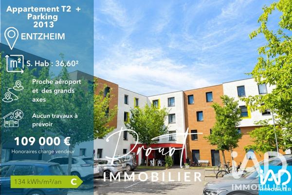 Appartement à vendre 2 pièces 36,6 m² Entzheim
