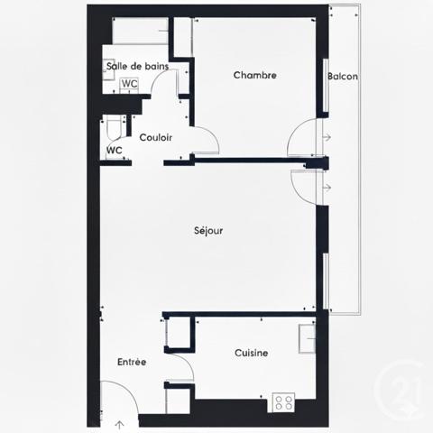 Appartement à vendre  2 pièces - 54,63 m2 PARIS - 75015