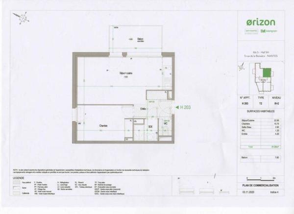 Appartement 2 pièces - 44300 Nantes