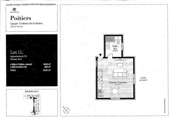 Appartement 1 pièce sur Ligugé