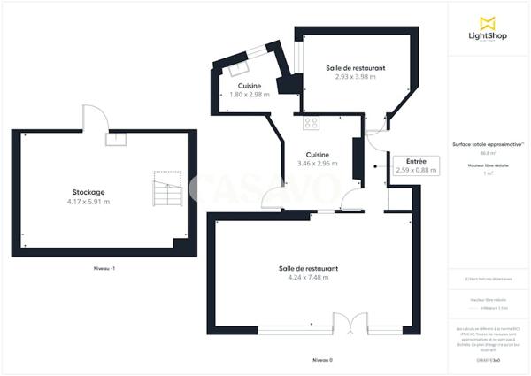Vente Appartement 2 pièces de 70m² - 75014 Paris