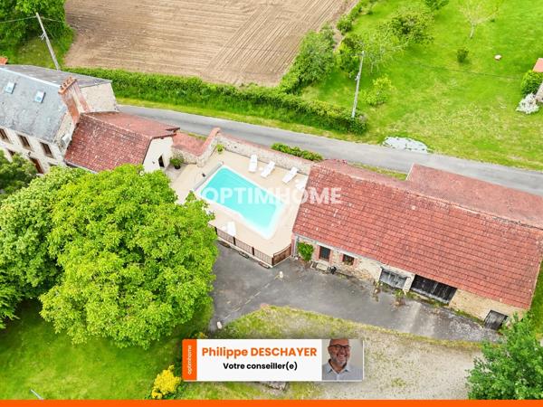 Propriété de Charme - Gîte de 103 m² - Capacité 12 personnes - 4 Chambres - Piscine et dépendances - terrain 11 500 m² environ  ARNAC LA POSTE (87)