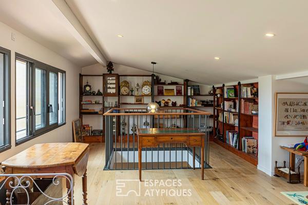 L’échoppe double avec jardin et piscine