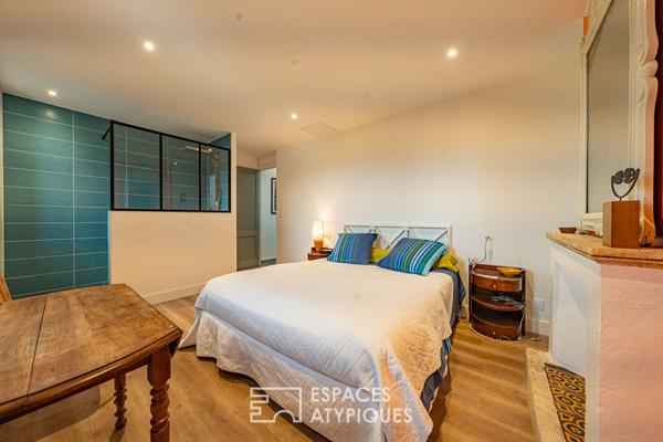 L’échoppe double avec jardin et piscine