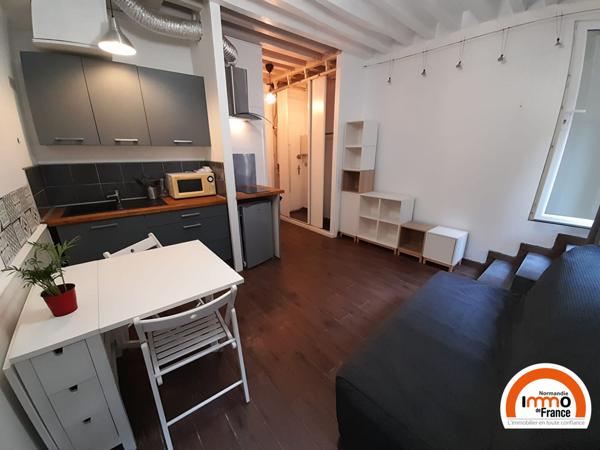 ROUEN BEAUVOISINE - Studio de 18,59 m² MEUBLE  avec terrasse privative