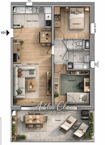 Appartement à vendre 3 pièces 61 m² Les Rousses