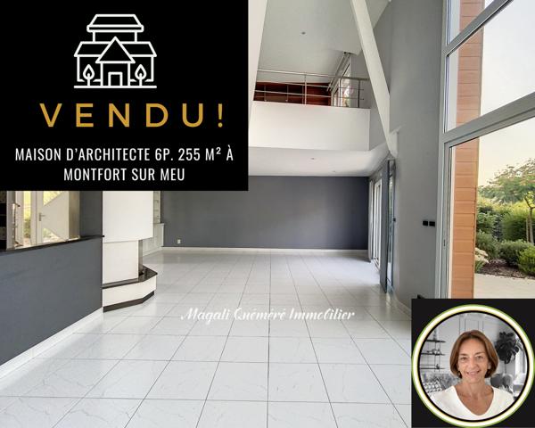 Montfort-sur-Meu (35160) Magnifique maison d'architecte de 255 m² avec piscine intérieure. Accès en moins de 30 min à la gare de Renne