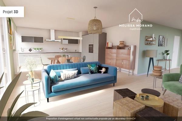 Appartement à vendre 3 pièces au dernier étage à RUMILLY (74)