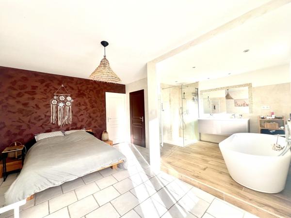 Plain-pied moderne avec piscine et dépendances