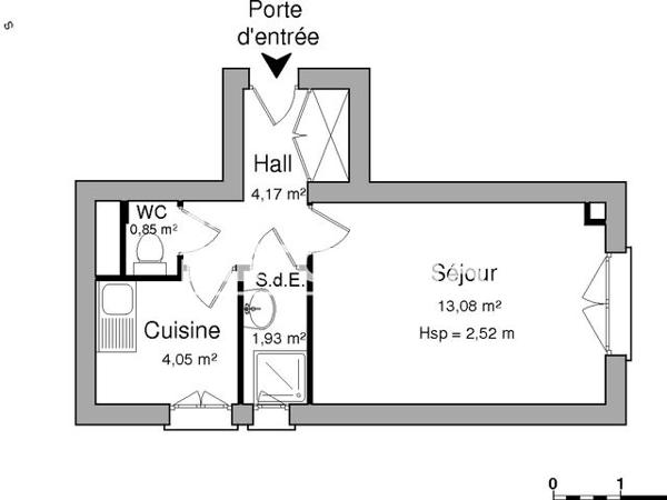 Location Studio 24.08 m² - 133 BIS RUE DE LA DELIVRANDE Caen 14000