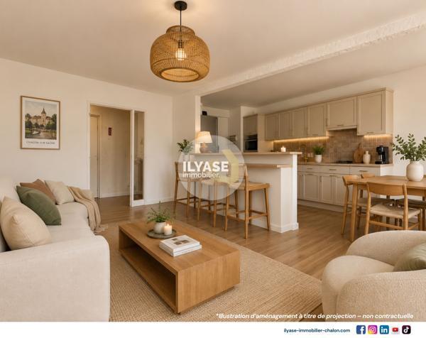 Appartement T4 | 3 CH | Cave | Parking privatif en sous-sol