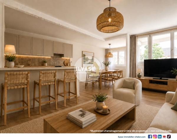 Appartement T4 | 3 CH | Cave | Parking privatif en sous-sol