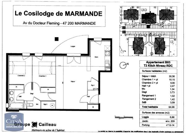 Appartement à louer 3 pièces 63.5m² Marmande (47200)