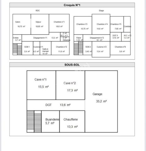 Maison familiale -  Boulay Moselle- 5 chambres - terrain 7,18 ares