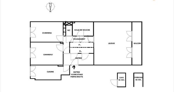 Silly Gallieni - Appartement 3 pièces 80m², lumineux avec balcon, cave et parking.