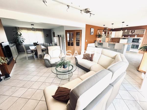 semi plain pied 5 chambres, garage et jardin