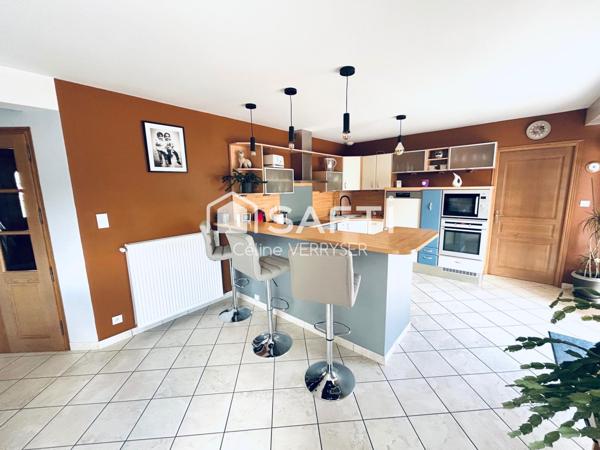 semi plain pied 5 chambres, garage et jardin