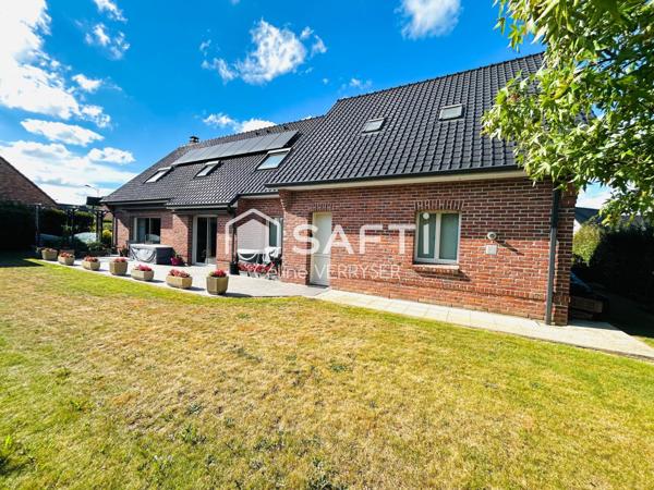 semi plain pied 5 chambres, garage et jardin