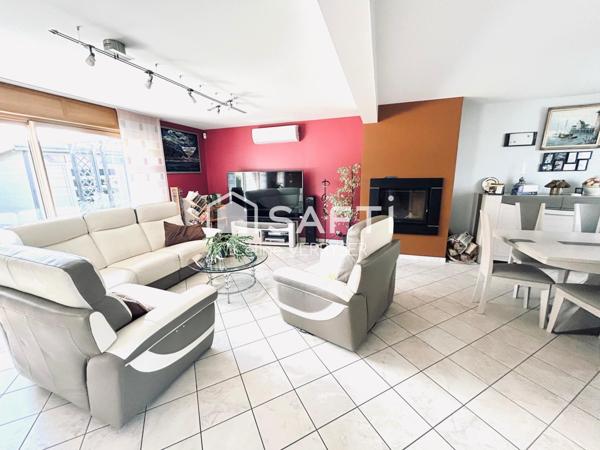 semi plain pied 5 chambres, garage et jardin