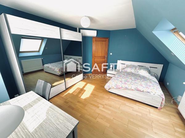 semi plain pied 5 chambres, garage et jardin