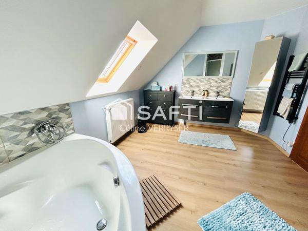 semi plain pied 5 chambres, garage et jardin