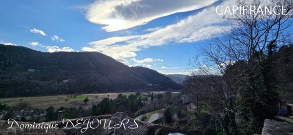 Très Belle Maison en pierres dominant la Vallée de l'Eyrieux avec une vue splendide. 3 chambres, un grand séjour et une piscine.