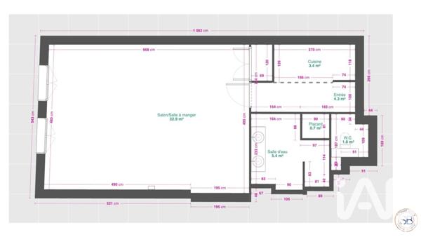 Studio à vendre 50 m² Paris 1