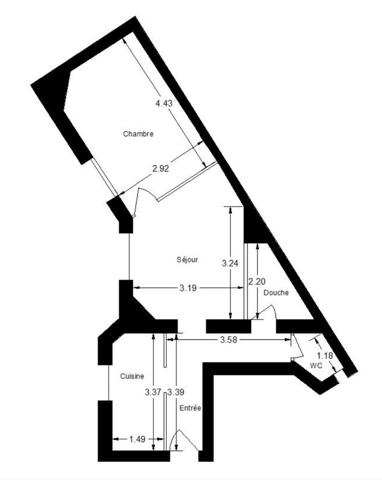 Appartement à vendre 2 pièces 39 m² Paris 5