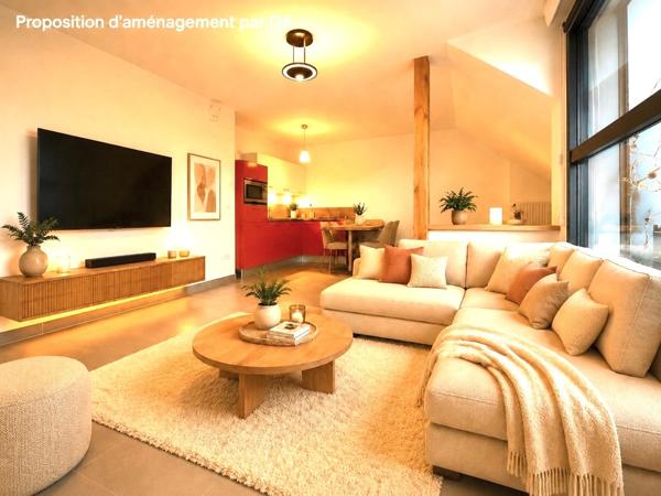 Appartement F2 lumineux avec balcon sans vis à vis - dernier étage avec ascenseur - résidence de 2008