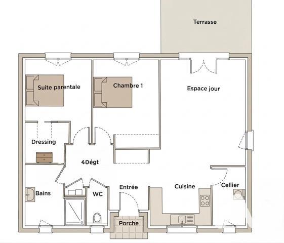 Maison à vendre 3 pièces 73 m² Villefranche-de-Lauragais