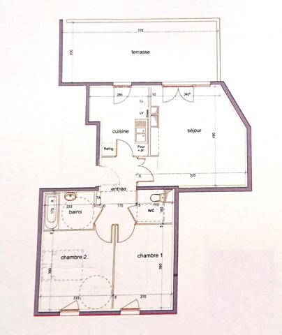 Gennevilliers (92230) Emplacement n°1 pour ce T3-Terrasse situé au calme, proche métro Gabriel Péri