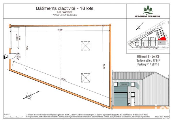 Local d’activité à vendre 179 m² Grisy-Suisnes