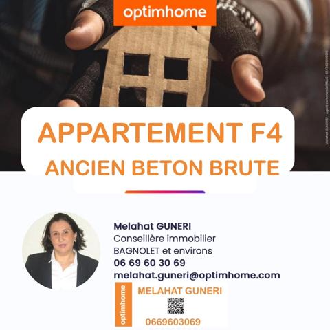 Appartement à vendre 4 pièces BAGNOLET-LES LILAS 199000€
