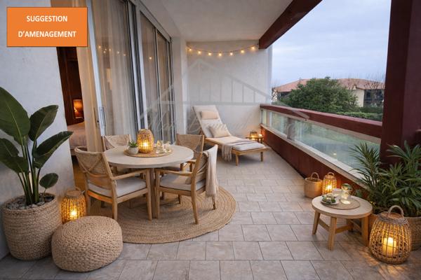 Anglet (64600) Appartement T1 bis en vente avec terrasse, parking et cave à Anglet Plages (64)