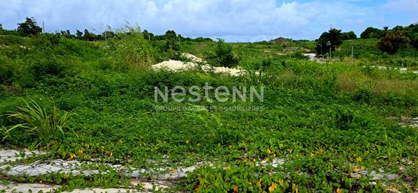 À vendre terrain de 768 m2 constructible à PETIT-CANAL proche de la plage de ANSE MAURICE